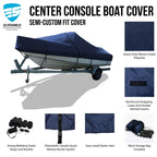 Boat Cover for Stingray 240 CR (Trailerable, Navy, Waterproof, Heavy Duty)