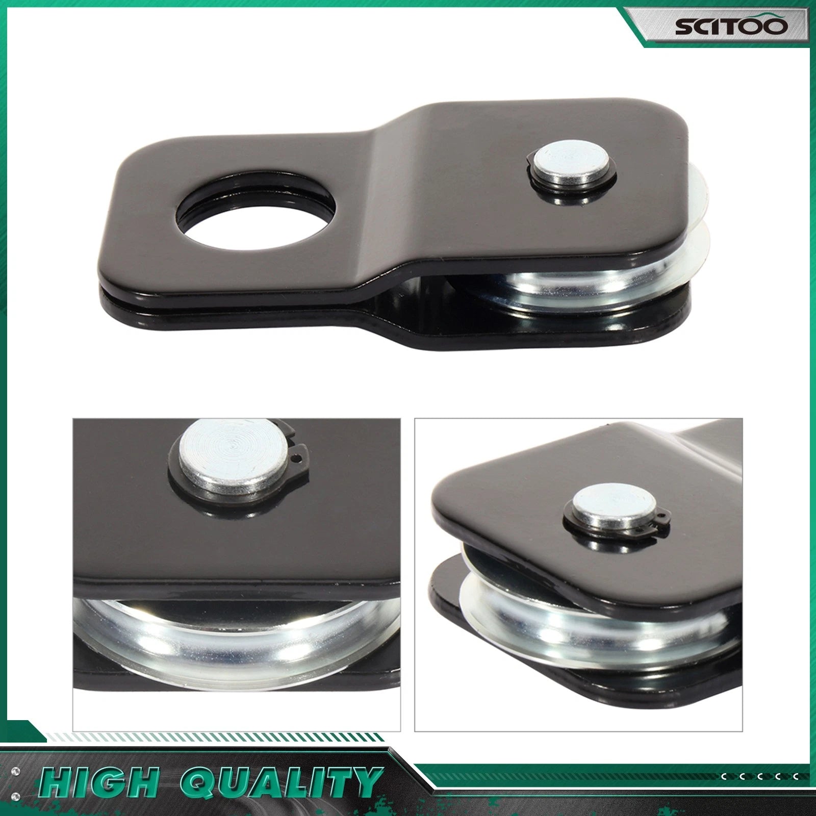 4 Ton Snatch Block Recovery Winch Pulley for ATV UTV (8800lbs)
