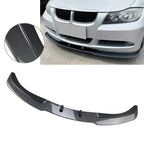 Carbon Black Front Bumper Lip Spoiler for BMW 3 Series E90 E91 (2005-2008)
