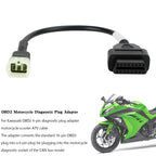 OBD2 6 Pin Diagnostic Plug Adapter for Kawasaki Motorcycle Scooter ATV