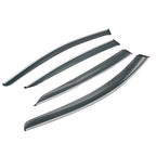 Set of 4 Smoke Window Visors for Acura TL (2009-2014) Chrome Trim