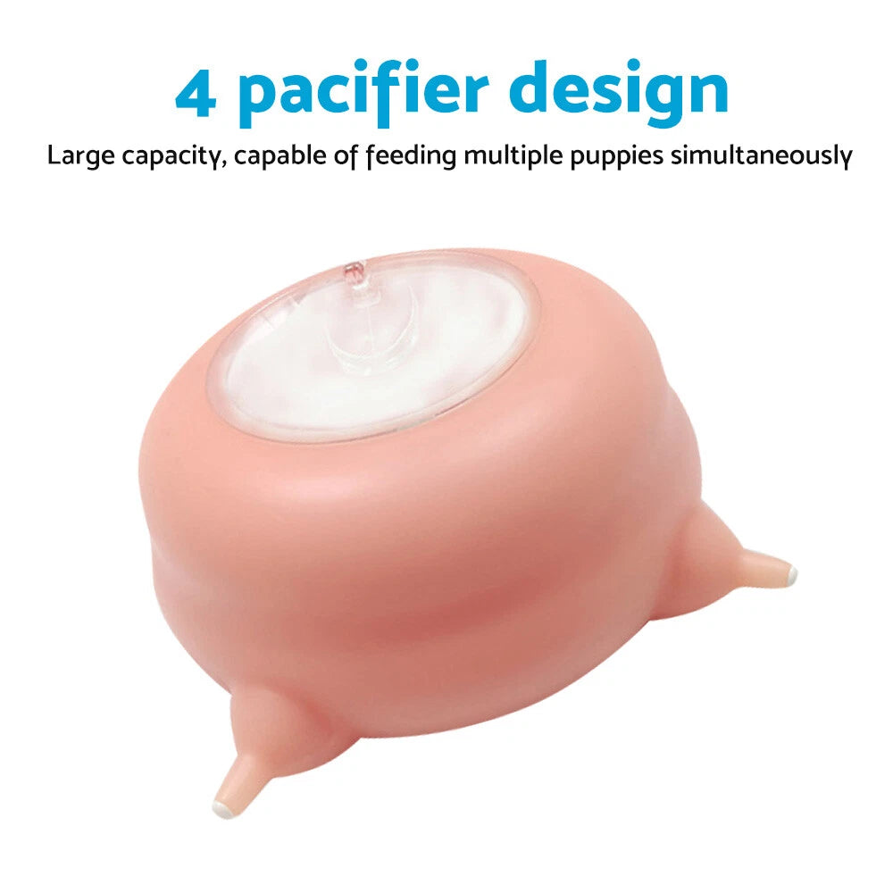 Pet Milk Feeder Nipple for Puppy Newborn Nurse Station Silicone Bowl