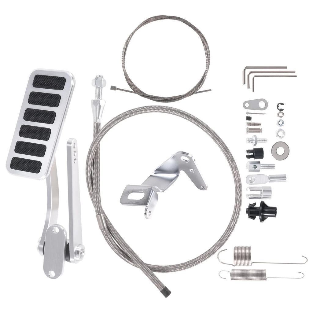 Gas Pedal + Throttle Cable & Spring Kit for Universal Street Hot Rod