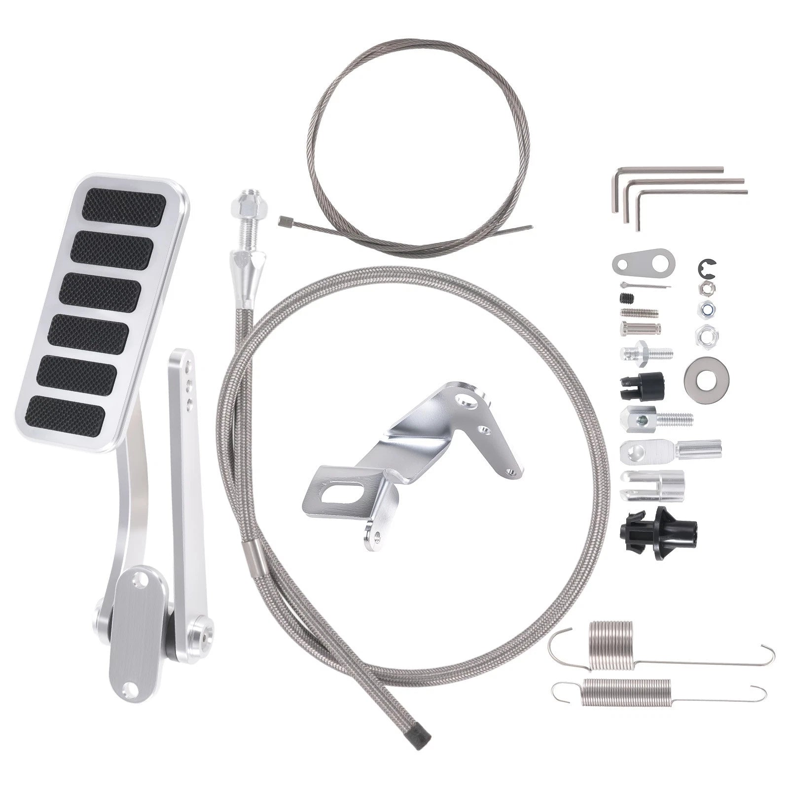 Gas Pedal + Throttle Cable & Spring Kit for Universal Street Hot Rod