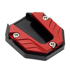 Kickstand Extender Foot Stand Pad for Motorcycle Bikes - Red