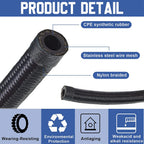 AN10 Steel Nylon Braided Oil Fuel Line Swivel Hose End Kit for 2010-2020