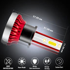 2-Pack COB H3 LED Fog Light Bulb Conversion Kit for 6000K (2017-2024)