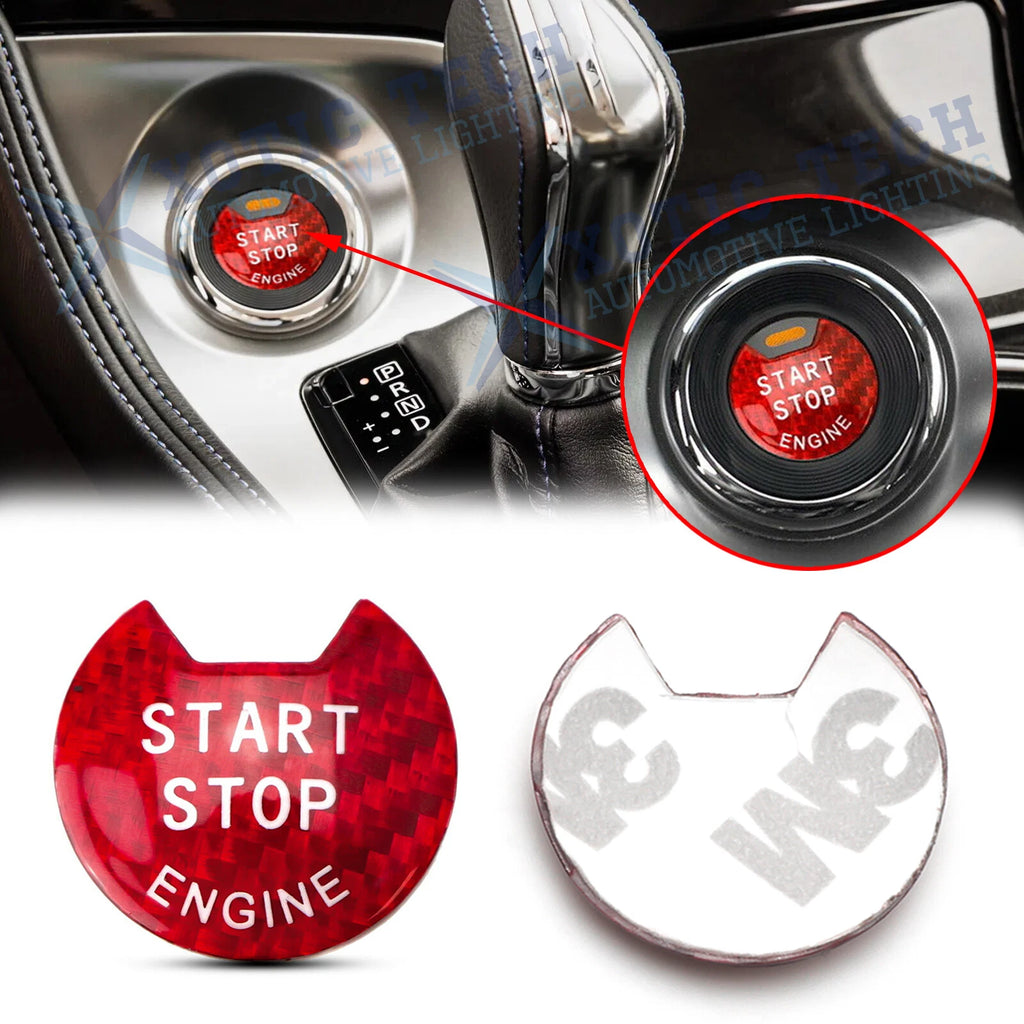 Red Inner Engine Start/Stop Switch Button Cover Trim for Nissan Altima Maxima (2019–2021)