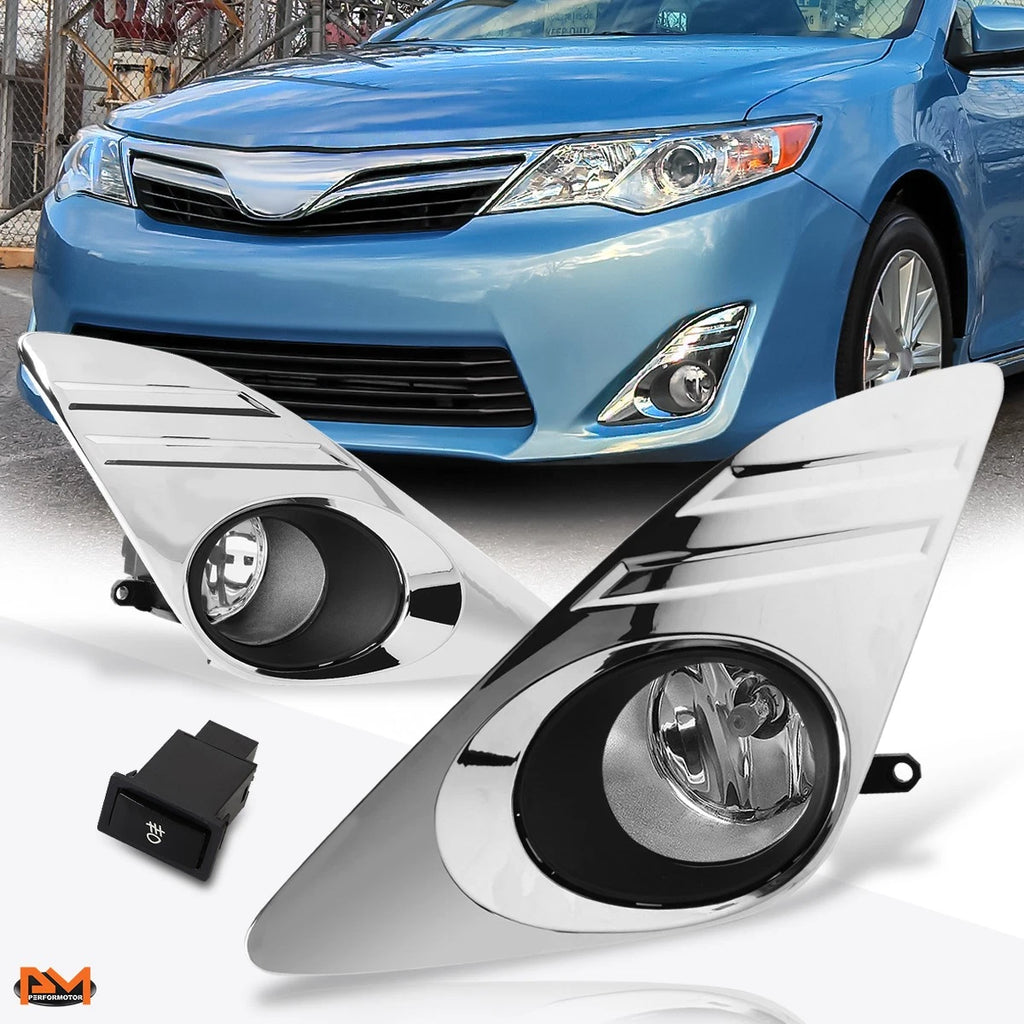 Set of 2 Clear Lens Front Bumper Fog Lights for Toyota Camry (2012–2014)