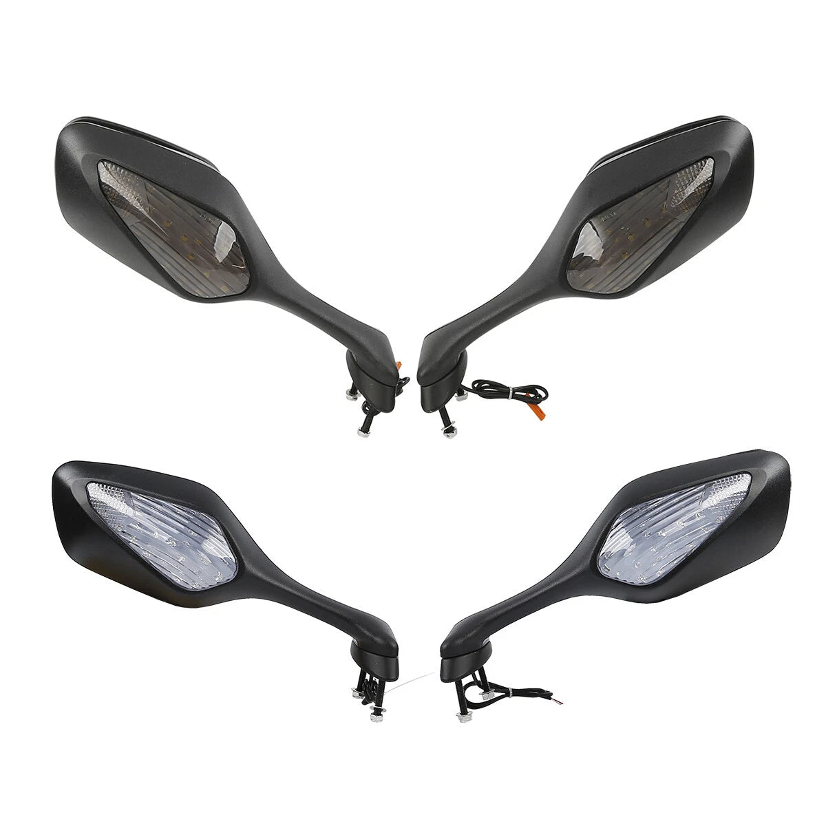 Rearview Mirrors w/ LED Turn Signals for Honda CBR1000RR (2008–2016)
