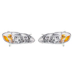 Set of 2 Headlights for Toyota Corolla (2003-2008) Chrome Clear Halogen