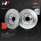 Front Drilled Brake Rotors & Ceramic Pads for Nissan Quest (2004–2009, 2011–2017)