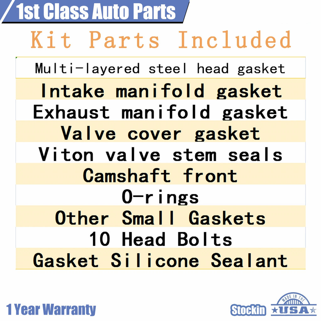 Head Gasket Set with 10 Bolts for Chevrolet Aveo 2004-2005