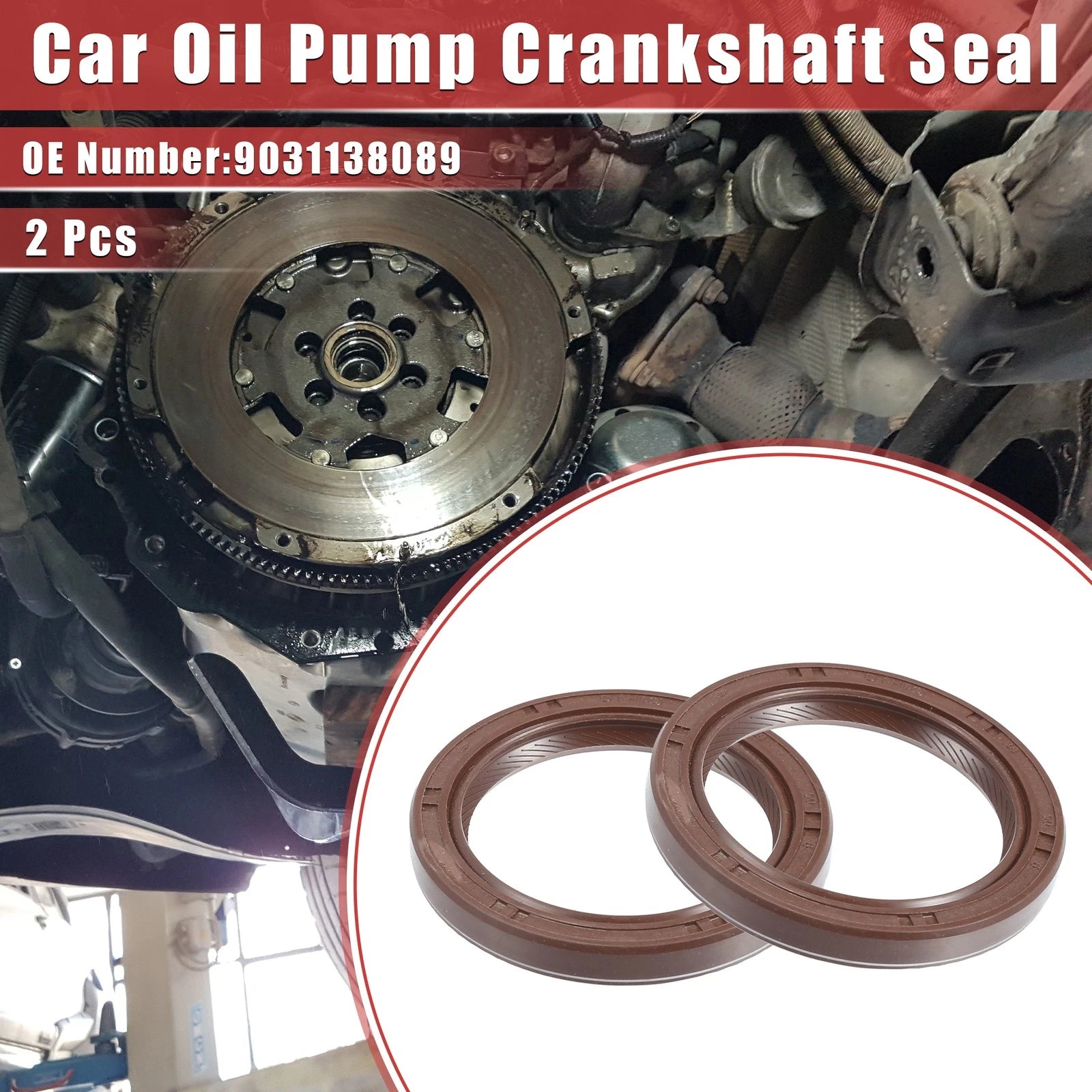 2X Crankshaft Seal for Toyota Camry (2002–2011) No. 90311-38089