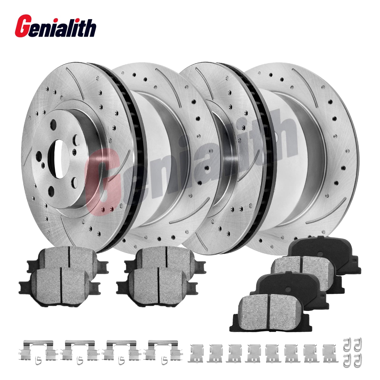 Front Rear Brake Rotors & Ceramic Brake Pads Kit for Scion TC (2005–2010)