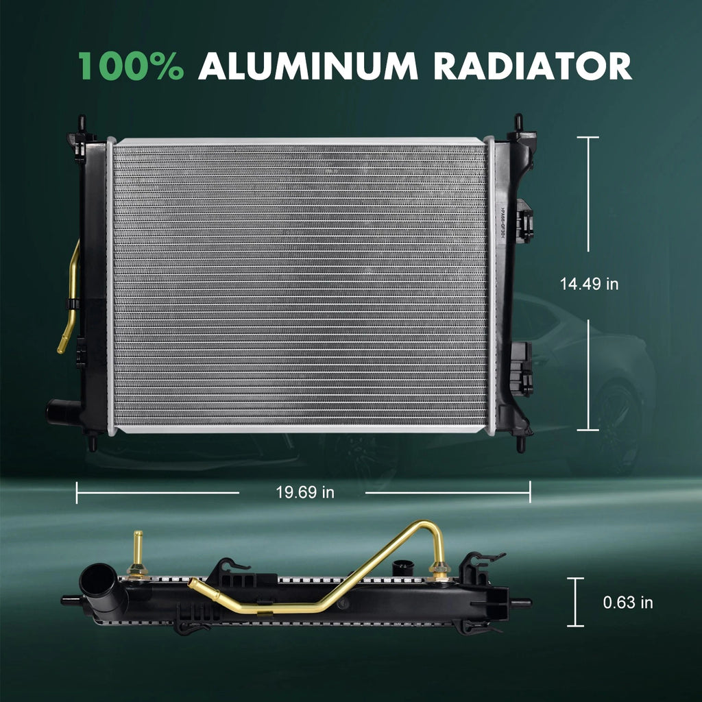Aluminum Radiator for Hyundai Accent Kia Rio (2012–2017)