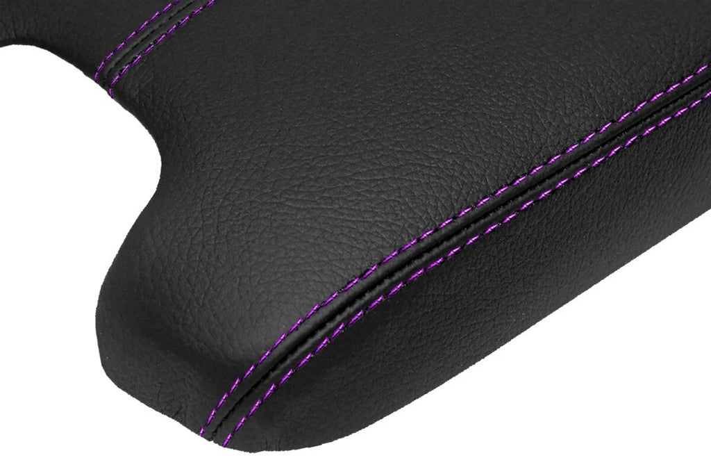 Leather Synthetic Console Armrest Cover for Honda Accord (2008–2012) Purple Stitch