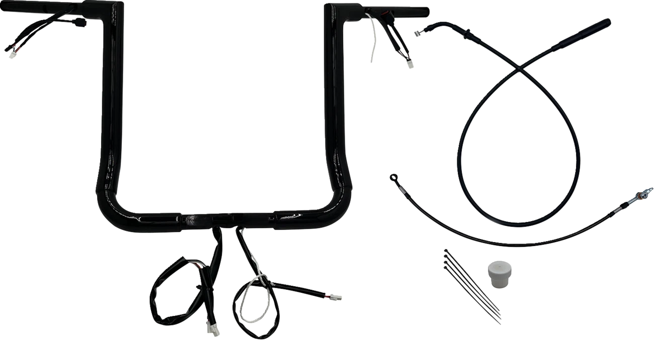 EZ Install Wired Handlebar Kit 1-1/2" Flat Top 16" for Harley Davidson