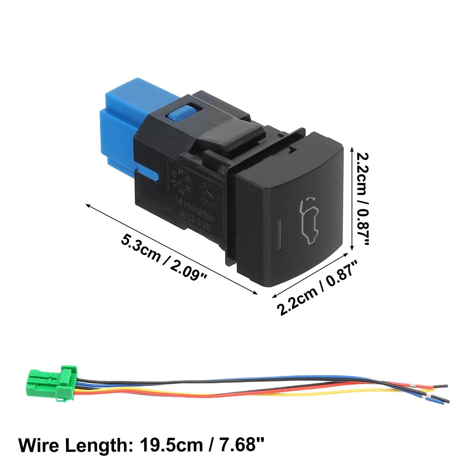 Hole Expansion Port Switch with Wire for Toyota Vehicles (1 pcs)