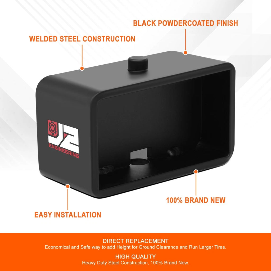 J2 3" Rear Leaf Spring Lift Block Leveling Kit for Silverado/Sierra 1500 (1999–2022)
