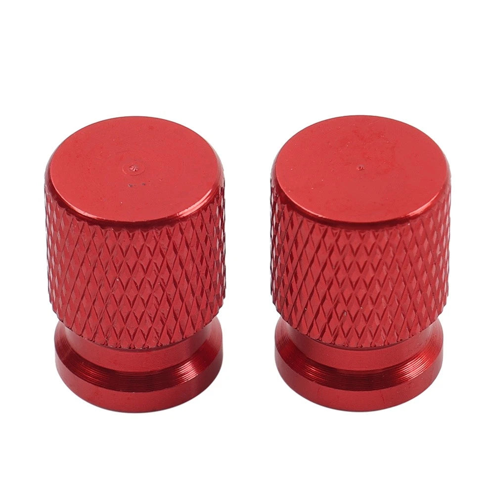 Set of 4 Tire Valve Caps for Car Motor Rim Vent (Red)
