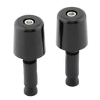 1.5" Black Handlebar Grips & End Caps for Universal Motorcycle
