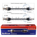 Set of 2 Rear CV Axle Shafts for Santa Fe, Sorento AWD (2010–2013)