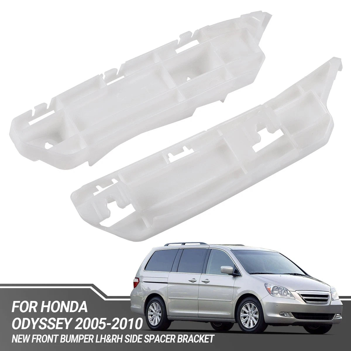Set of 2 Front Bumper Side Spacer Brackets for Honda Odyssey (2005–2010)