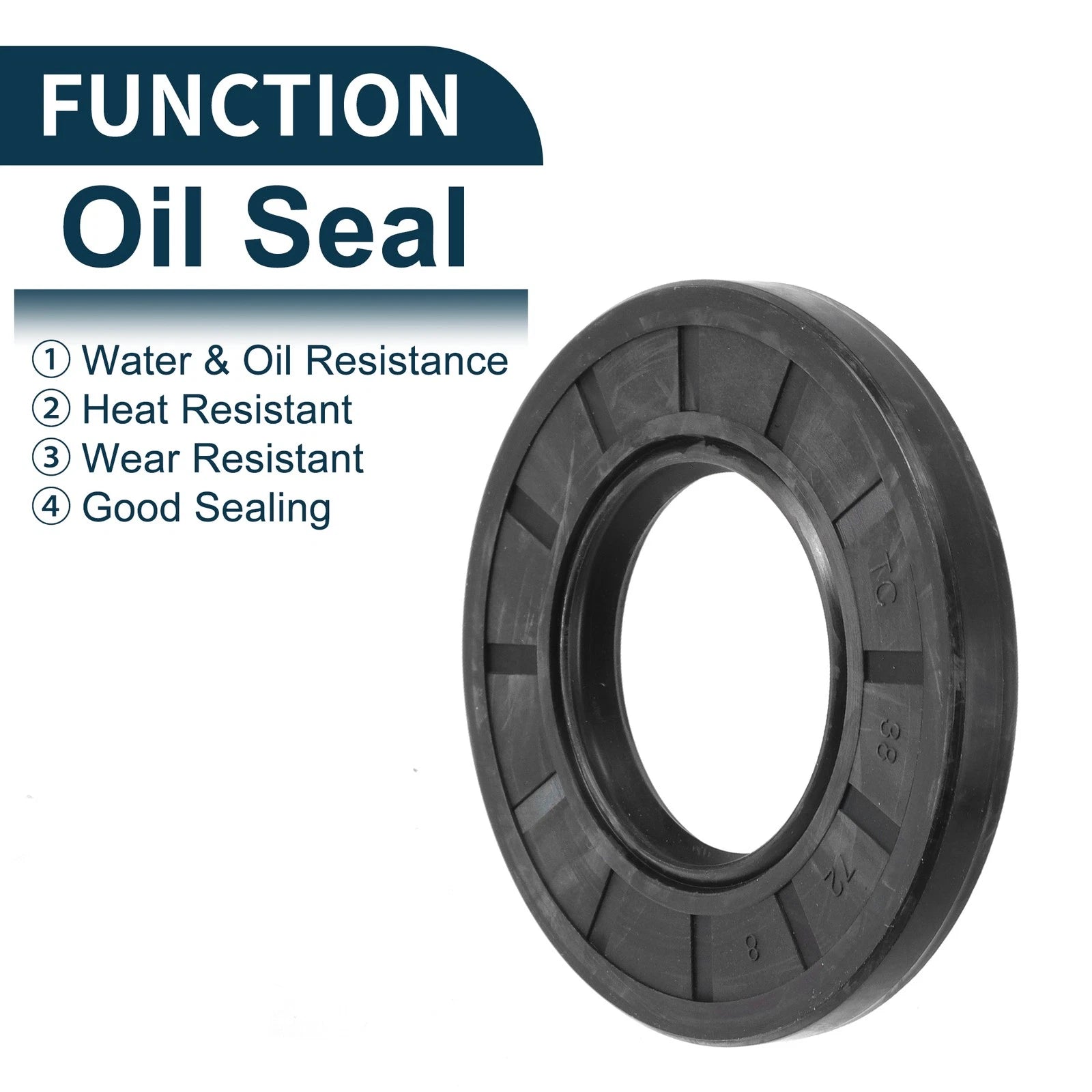 Set of 5 Oil Seal Rotary Shaft Seal NBR Rubber 38x72x8mm