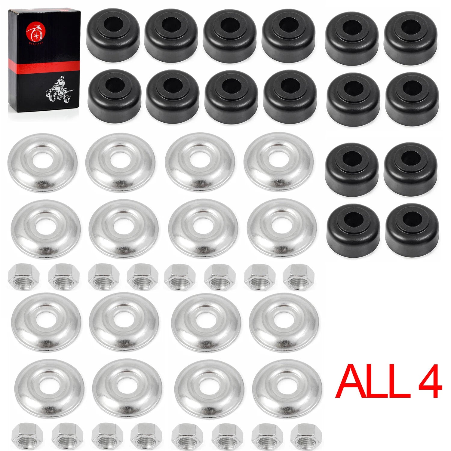 Set of 4 Shock Bushing Kit for EZGO (1994–2023)
