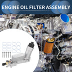Engine Oil Cooler Filter Housing Set with Gaskets for Chrysler 200 (2011–2014) No. 68105583AF