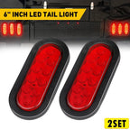 4X 6" Oval LED Trailer Lights for Universal Fit (10 LED)