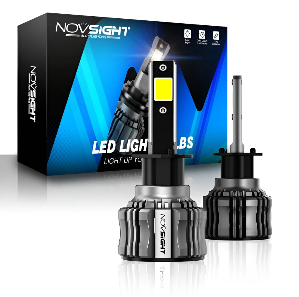 2X H1 LED Headlight Bulbs Kit 15000LM 6500K 72W Dual Beam for NOVSIGHT