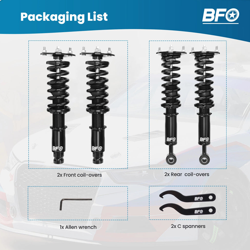 BFO Adjustable Coilover Suspension Kit for Mitsubishi Eclipse (1995–1999)