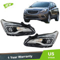 Headlight Set for Buick Envision (2016–2020) Halogen w/LED DRL Left+Right