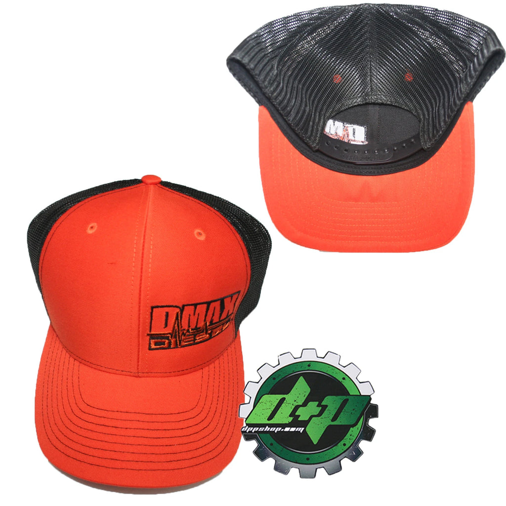 Duramax Diesel Trucker Hat for Richardson (Orange/Black Mesh)