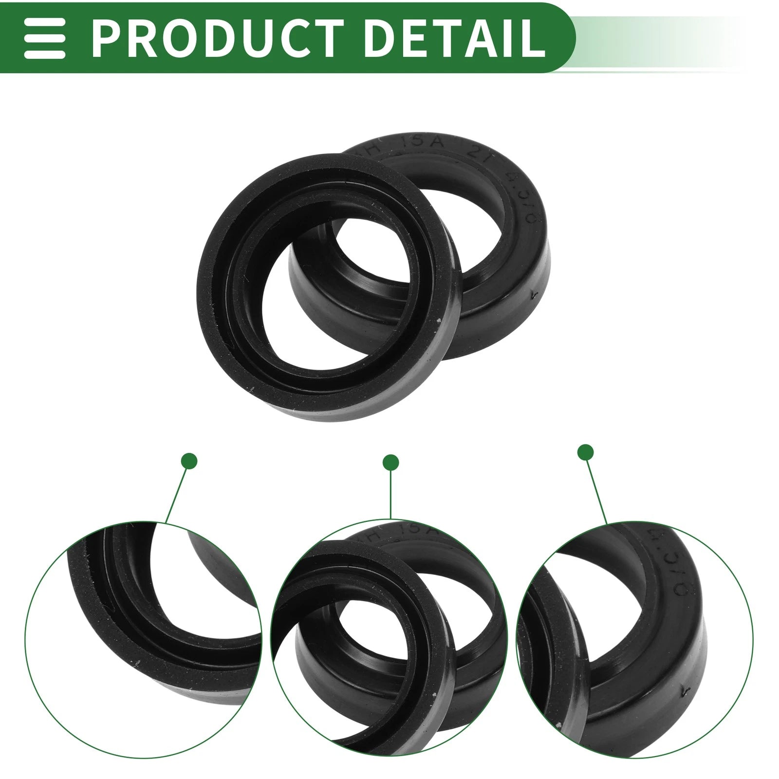 Set of 5 Oil Seal Rotary Shaft Seal NBR Rubber 15x21x4.5mm