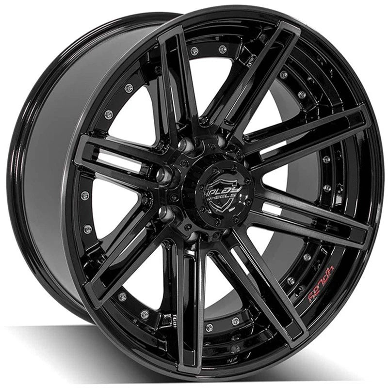 22 Inch Gloss Black Wheel with Brushed Face for Ford Excursion (2000–2005)
