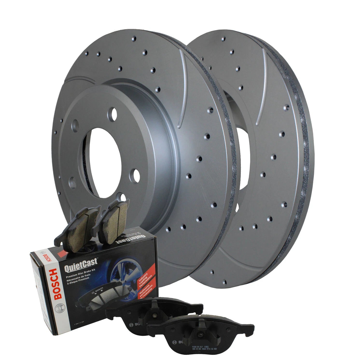 Front Brake Kit 300mm Drilled Rotors & Bosch Ceramic Pads for BMW E36 E46 E85 E86 (1992–2006)