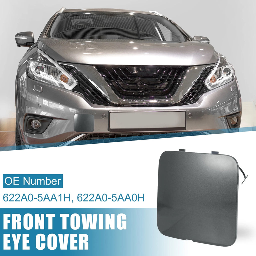 Front Bumper Tow Hook Cover for Nissan Murano (2015–2019) 622A0-5AA0H 622A0-5AA1H Gray