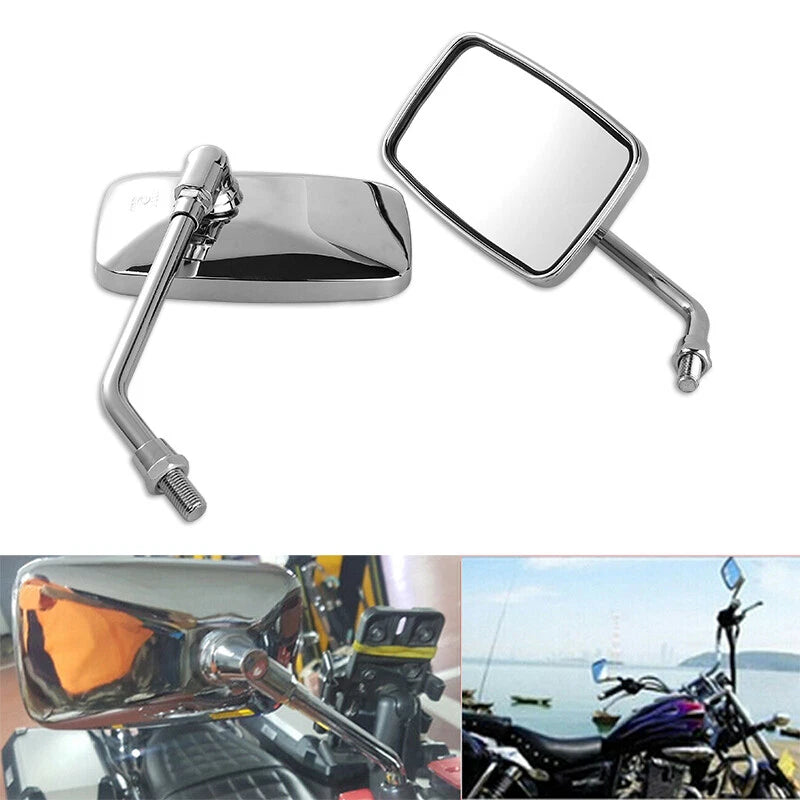 Chrome Rear View Mirrors for Kawasaki 500 EN500C Vulcan (1987–2009)