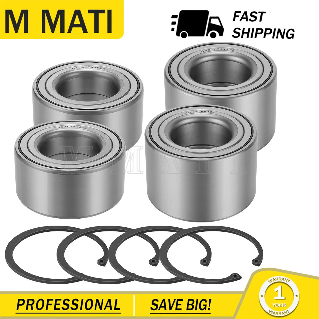 Front & Rear Wheel Bearing Kit for Kawasaki Teryx KRX 1000 (2020–2023) 92045-0919 92045-0920