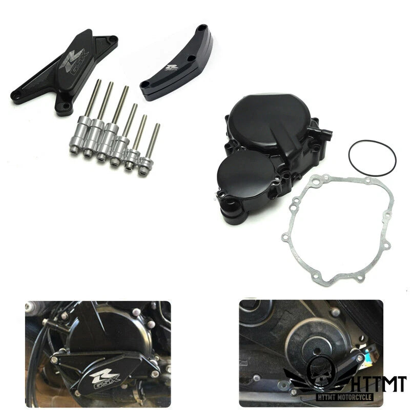 Engine Stator Cover & CNC Slider for Suzuki GSXR 600 750 (2006–2012)