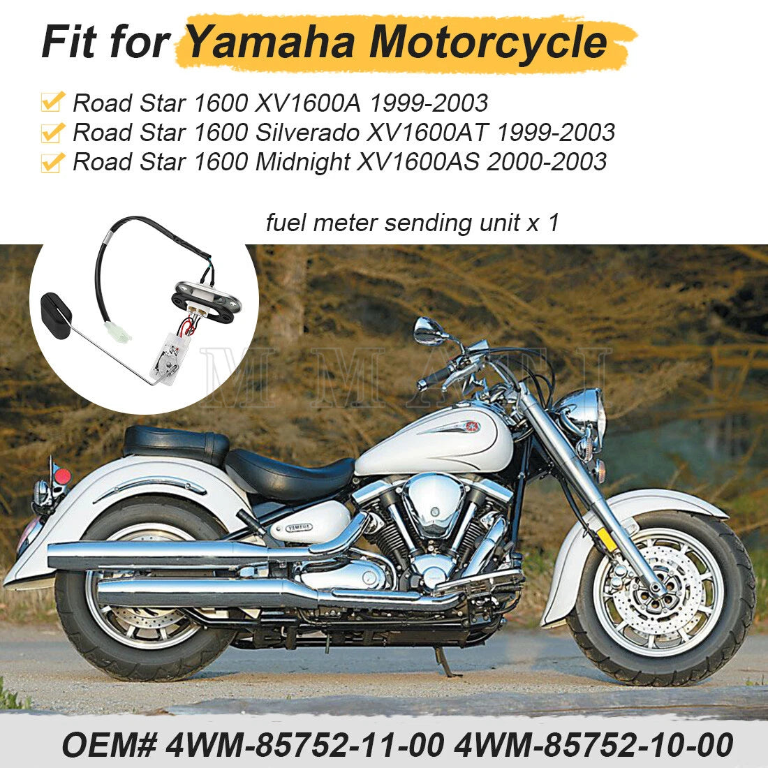 Fuel Meter Sending Unit for Yamaha Road Star 1600 XV1600 (1999–2003)