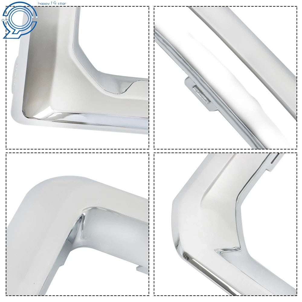 Set of 2 Chrome Fog Light Bezels for GMC Sierra 1500 Denali SLT (2019–2020)