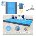 Extra Large Beach Blanket Set - Waterproof Picnic Mat