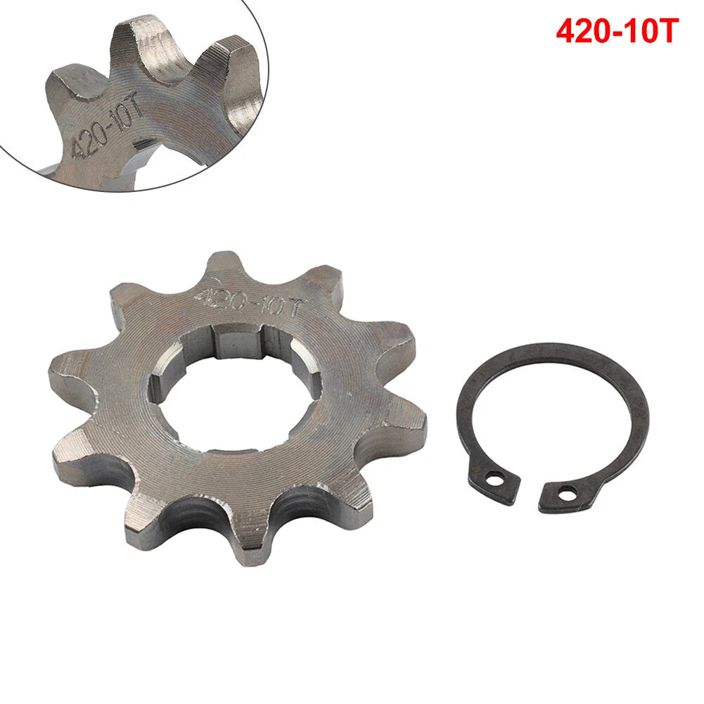 10T Front Sprocket for ATV Pit Bike 110cc 125cc 140cc (Black, 20mm)