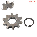 10T Front Sprocket for ATV Pit Bike 110cc 125cc 140cc (Black, 20mm)