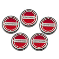 Chrome Cap Covers w/White C-Fiber Inlay&'Camaro' for 2010-15 Camaro V6 Automatic