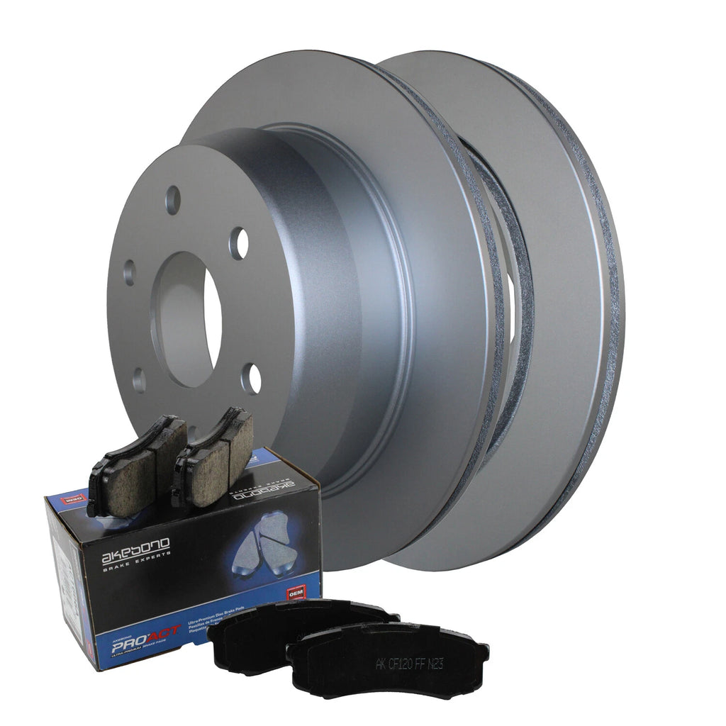 Rear Brake Kit 325mm Disc Rotors & Akebono ProACT Pads for Chevrolet GMC